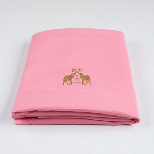 Tissu en coton rose uni, rose bébé, pur coton, doux, respirant, léger et confortable - Product Image 3