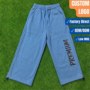 Custom Men's 100% Cotton <b>Fleece</b> <b>Jogger</b> Trousers Elastic Waist Casual Streetwear Winter Comfortable Athletic Sweatpants - Product Image 1