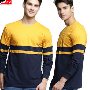 เสื้อยืดแขนยาวคอกลมผู้ชาย แบรนด์ Index ลายทางสีตัดต่อ สไตล์ลำลอง ทรงปกติ - Product Image 6