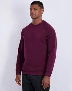 Sweat-shirt à col rond pour homme, doublure en polaire douce pour l'hiver, pull sportif uni, coupe-vent, respirant, coton et bambou écologiques - Product Image 3