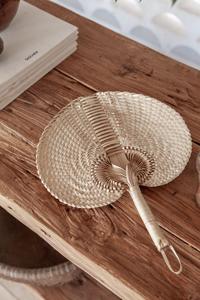 Woven Amber Ombre Fan Handwoven Palm <b>Leaf</b> Tropical <b>Decor</b> Natural <b>Wall</b> Hanging Boho Home Decoration Wholesale Supplier - Product Image 6