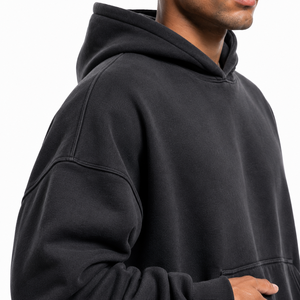 Nouveau Hoodie Streetwear Personnalisé avec Étiquette Tissée, en Molleton de Coton Biologique, avec Poche Kangourou et Capuche à Cordon, Vente en Gros pour Hommes - Product Image 5