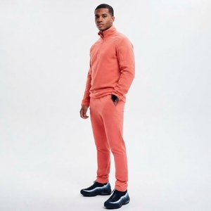 Ensemble de survêtement décontracté deux pièces pour homme avec sweat-shirt à col zippé et pantalon de jogging, vêtements de sport, fabricant sur mesure - Product Image 2
