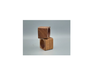 Anneaux de serviette en bois de qualité supérieure, porte-serviettes artisanaux en bois naturel, décoratifs pour la cuisine - Product Image 2