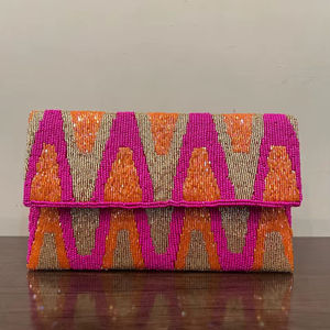 Bolso promocional indio hecho a mano con cuentas exquisitas, de lujo, artesanal étnico, con asa de baguette de cuentas de cristal, duradero, moderno, para bodas - Product Image 2