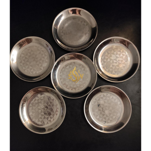 Classic Design Round Shape Metal <b>Coasters</b> With <b>Silver</b> Finished Tableware Mat & Pads Tea & Coffee Cup Serving <b>Coaster</b> Supplies - Product Image 2