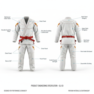 Uniforme Profesional Transpirable Personalizado de Jiu Jitsu Brasileño, Kimono de BJJ, Ropa de Artes Marciales Mixtas (MMA), Color Personalizado, a la Moda - Product Image 2