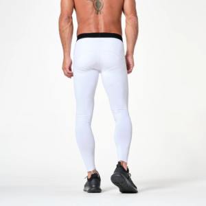 Leggings de compression pour hommes sur mesure, haute élasticité, antibactériens, respirants, séchage rapide, taille élastique, pour le basketball et la course à pied - Product Image 4