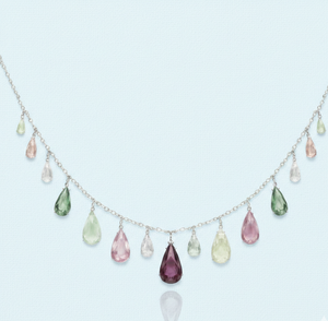 Collar con Múltiples Formas y Piedras, Plata de Ley 925, Chapado en Oro de 18K, 16 Pulgadas, Collar con Dijes, Joyería de Plata a Precio de Mayoreo - Product Image 4