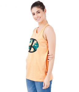 Débardeur tricoté sans manches pour femme, couleur unie, col rond, style décontracté basique, orange - Product Image 5