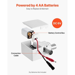 Rubinetto per Lavabo Senza Contatto con Sensore di Movimento Automatico, Copertura Regolabile, Funzionamento a Batteria, Miscelatore per Bagno e Toilette - Product Image 6