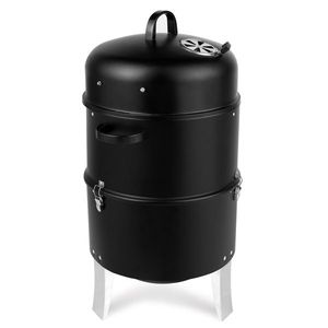 Parrilla Redonda de Carbón para Asar, de Doble Capa, Resistente, Vertical, de Acero Negro, para Cocinar al Aire Libre - Product Image 4