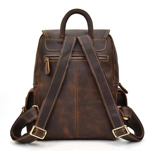 Urban Vintage Leather <b>Backpack</b> <b>Waterproof</b> Anti-Theft Laptop Rucksack Genuine Leather Business Pack LBP-0450 - Product Image 3