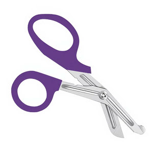 Ciseaux de traumatologie pour infirmières, premiers secours, 5,5 pouces, violet foncé, acier inoxydable allemand, ensemble d'instruments chirurgicaux d'urgence médicale - Product Image 5