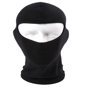 Masque facial balaclava unisexe noir, couvrant entièrement le visage, protection hivernale en plein air, 100% polyester, taille adulte - Product Image 3