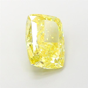 Diamante cultivado en laboratorio, corte cojín, color amarillo vibrante, pieza de joyería fina de lujo, elegante, con brillo radiante, gema suelta certificada CVD. - Product Image 5
