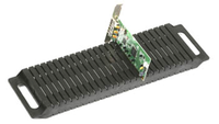 Support de carte de circuit imprimé (PCB) en PP conducteur anti-électrostatique avec 25 emplacements, noir