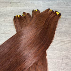 Cheveux vierges bruts vietnamiens couleur brune, lisses comme des baguettes, cheveux humains de luxe, super double drawn, livraison rapide depuis l'usine, super drawn - Product Image 1