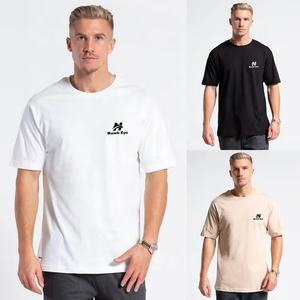 Camiseta de Algodón 100% Personalizada al por Mayor con el Logotipo de su Marca, Camiseta Lisa para Hombre, Camisetas Casuales para Hombre, Holgadas y Cómodas - Product Image 2