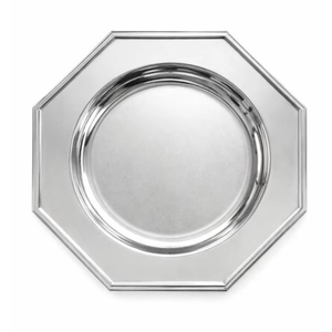 Hexagon Shape Metal Under Plate Shiny <b>Mirror</b> Polished Handcrafted <b>Tabletop</b> Kitchenware Food Serving Dishes And Plates Supplies - Product Image 1