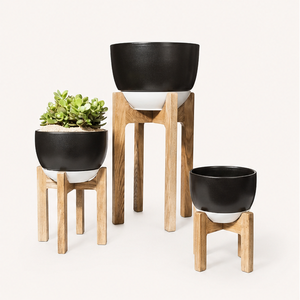 Premium Solid Wood Modern Plant Stand Indoor Planter <b>Holder</b> for Home & Office Decor Wooden Floor <b>Pot</b> Riser In Good Price - Product Image 2