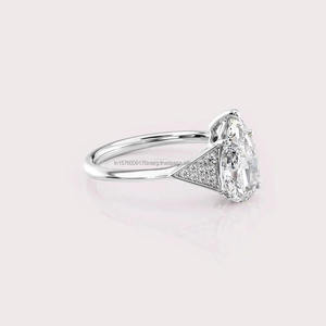 Anillo de compromiso de moissanita más vendido, elegante accesorio de moda nupcial disponible con calidad y precio de exportación. - Product Image 6