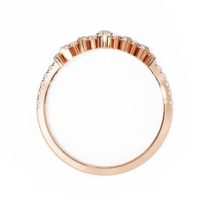 Anillo de Diamantes Cultivados en Laboratorio con Corona Curva, Oro Sólido de 10K, 14K, 18K, Unisex, Tiara, Anillo de Boda, Certificado IGI, Joyería Fina, Regalo - Product Image 6