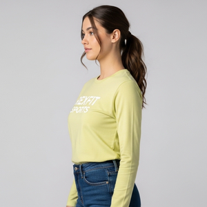 Camisetas Personalizadas con Cuello Redondo para Mujer, Manga Larga, Hechas con Tela Elástica Súper Suave Camiseta Transpirable de Secado Rápido - Product Image 3