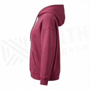 Sweat à capuche en molleton 100 % coton pour femme, streetwear de haute qualité, coupe ample, imprimé personnalisé, vêtements d'hiver - Product Image 3