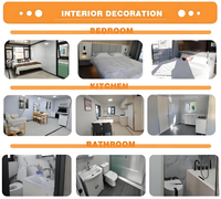 Maison conteneur préfabriquée de luxe, pliable et portable, de 40 pieds, avec deux ou trois chambres, à double aile extensible, pour hôtel