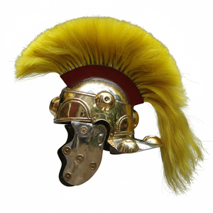 หมวกนักรบเทมพลาร์ยุคกลาง หมวกเกราะนักรบเทมพลาร์ ของตกแต่งบ้านและสำนักงานทำจากโลหะเหล็กโบราณ - Product Image 3