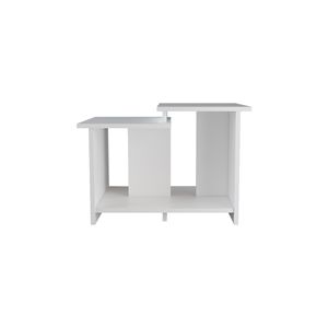 Naco Coffee Table with <b>Open</b> <b>Storage</b> by FM Furniture Melamine Finish in White - Product Image 2