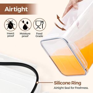 Set di 2 Grandi Contenitori Ermetici in Plastica da 9,5L/10Qt con Coperchio, Lavari Riso e Contenitori per Alimenti - Product Image 5