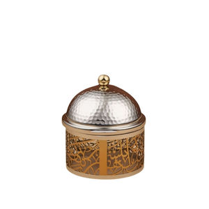 Luxury Metal Cloche Food Cover Serving Dome Decorative Cutwork Base Buffet Hotel Catering Serving Dish <b>Set</b> - Product Image 2