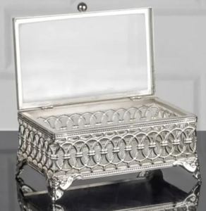 กล่องใส่เครื่องประดับ กล่องโลหะสำหรับเก็บเครื่องประดับ สวยงามหรูหรา ทำด้วยมือ กล่องใส่ของจุกจิก ยกระดับคอลเลกชันของคุณด้วยกล่องดีไซน์ทันสมัยของเรา - Product Image 1