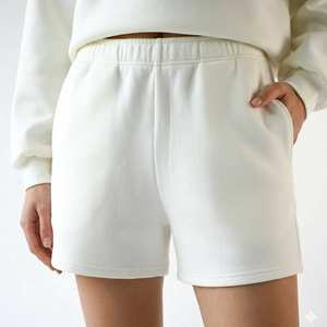 Pantalones Cortos Deportivos de Algodón Orgánico Transpirables de Cintura Alta Elástica para Mujer, Novedad de Moda, Venta al por Mayor, con Logotipo Tejido en Caliente - Product Image 2