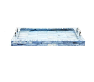 Plateau en os incrusté, design hexagonal classique, fait main, poli, jetable - Product Image 4