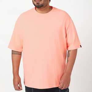 Camisetas Personalizadas al por Mayor para Hombre, 100% Algodón, 300gsm, Color Sólido, Hombros Caídos, Tallas Grandes, Estilo Urbano - Product Image 1