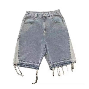 Pantalones Cortos Casuales de Lona Holgados para Hombre, 100% Algodón, Transpirables, Ecológicos, de Secado Rápido, Cintura Baja, Cierre de Botones, Logotipo Personalizable - Product Image 1