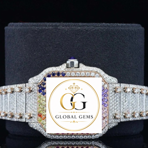Export Quality Luxury Gold Iced Out Moissanite Diamond Watch Full Bling Stainless Steel Timepiece for Men Available at Sale - Product Image 1