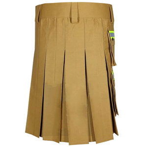 Kilts kaki pour pompiers - 100% coton avec réflecteur haute visibilité vert fluo - Product Image 4