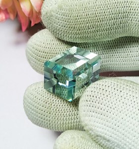 Natural Crystal Quartz <b>Cube</b> Step Cut Loose Gemstone Clear Quartz Stone For Jewelry Ring Pendant Wholesale Fine Quality Gem - Product Image 3