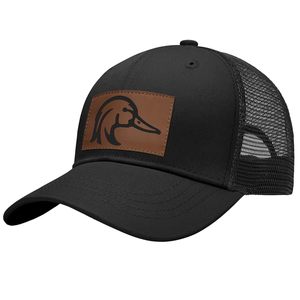 Casquette Trucker Unisexe à Fermeture Snapback avec Patch en Cuir, Chapeau Décontracté d'Extérieur, Personnalisation OEM en Gros - Product Image 1