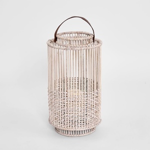 Top quality <b>lanterns</b> for weddings white <b>rattan</b> <b>lantern</b> competitive price candle display holder - Product Image 4