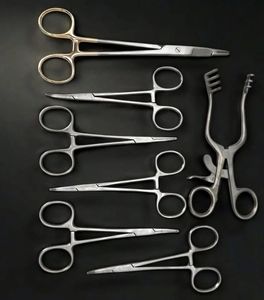 Ensemble d'instruments chirurgicaux vétérinaires manuels de qualité supérieure, 7 pièces, qualité allemande TID 933, certifié ISO13485 Classe I - Product Image 1