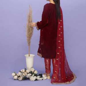 Ensemble en velours 3 pièces pour femme PW4261 Collection de pantalons haut de gamme - Product Image 1