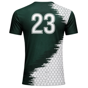 Maillot de football Monaco vert et blanc respirant, anti-humidité, pour entraînement sportif, uniforme d'équipe homme/femme - Product Image 3