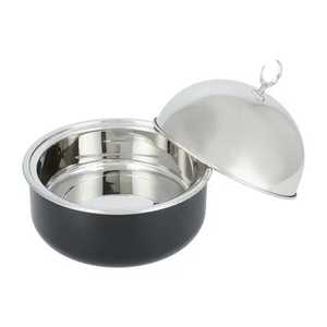 Casserole isolante conique martelée en métal avec couvercle en acier inoxydable, antiadhésive, écologique, durable, design moderne - Product Image 4