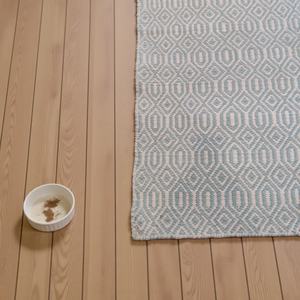 Alfombra de Lana Hecha a Mano con Patrón Geométrico de Diamantes, Lana Natural Tejida a Mano para Sala de Estar - Product Image 5