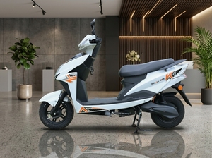 NK E-Bikes Ninja Mini Electric Scooter By Engtian Electric Bike Public Limited 80-90 Km Range Anti Theft Alarm <b>USB</b> White - Product Image 3